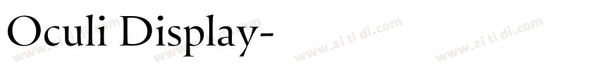 Oculi Display字体转换